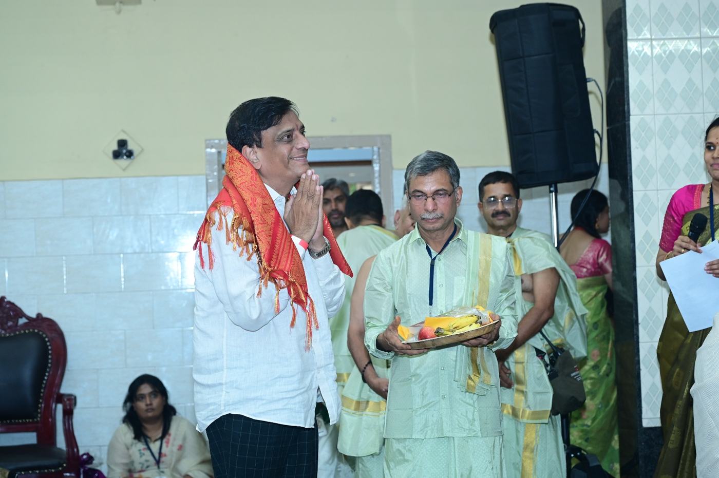 Sri G. R. Reddy at the Guru Purnima Mahotsava