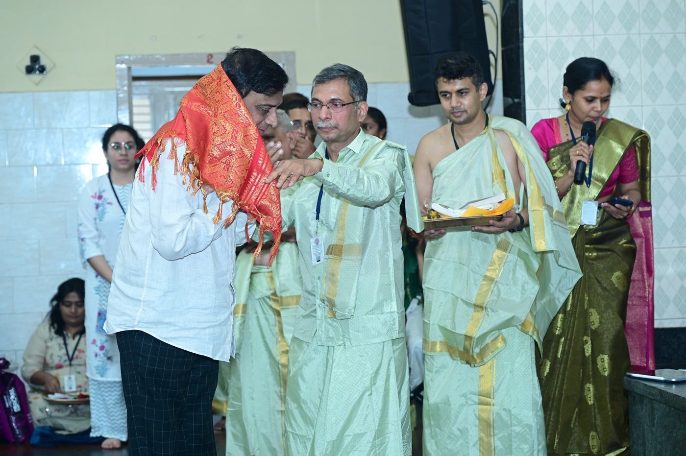 Sri G. R. Reddy at the Guru Purnima Mahotsava