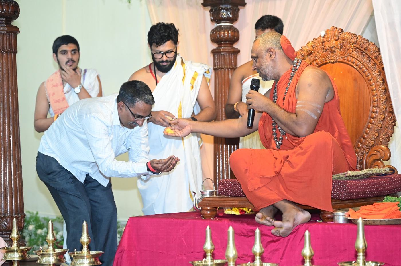 Sri Sudheer Hegde at the Guru Purnima Mahotsava