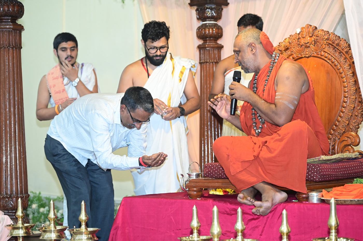 Sri Sudheer Hegde at the Guru Purnima Mahotsava